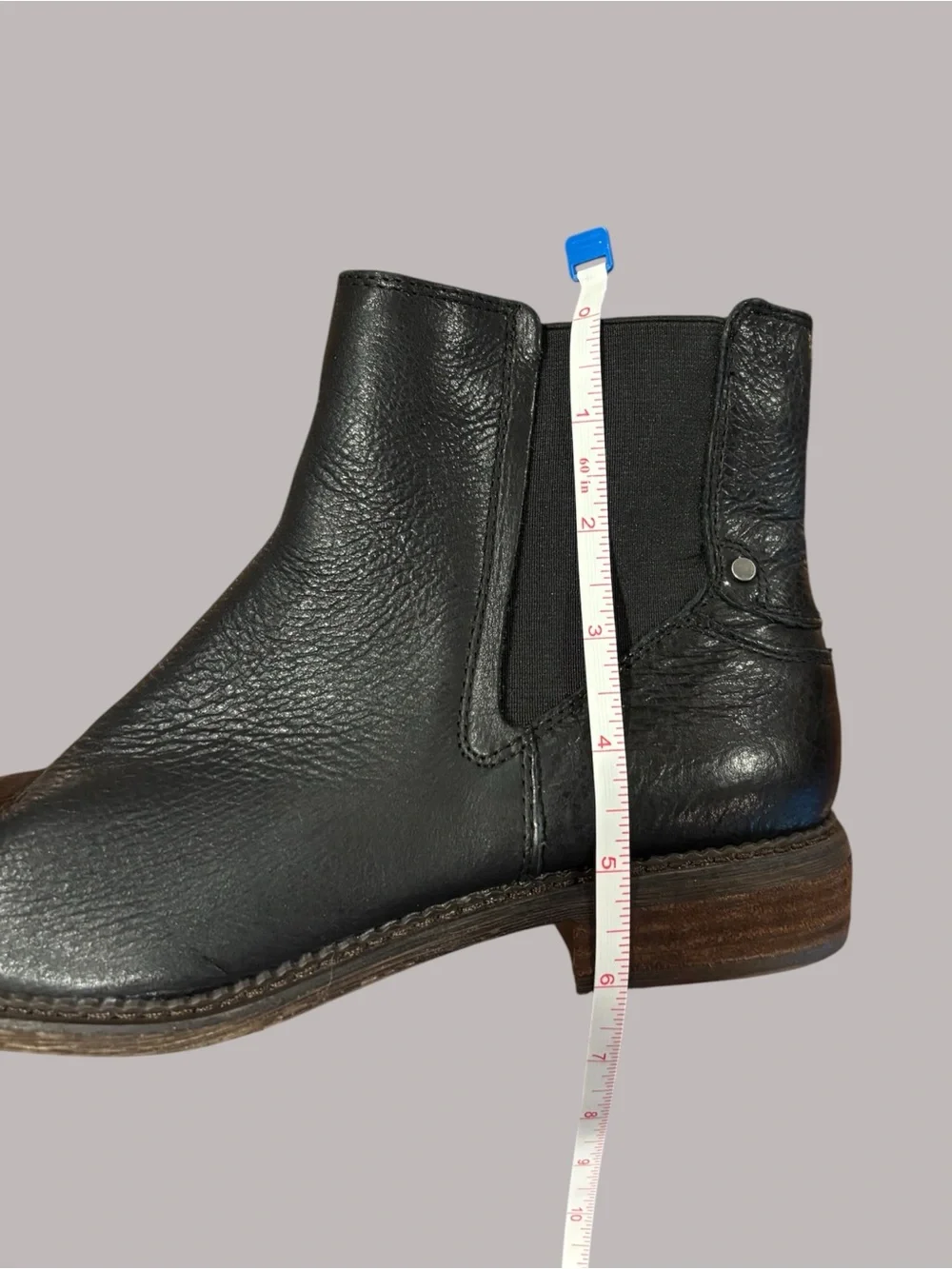 Franco Sarto Horrace Black Leather Chelsea Ankle Boots Women’s 7.5M